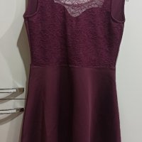 Дамска къса рокля над коляното, лилава, H&M Divided, M, снимка 2 - Рокли - 37895514