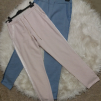 Спортни панталони/долнища в цвят крем и в светлосиньо , снимка 1 - Спортни екипи - 44804951