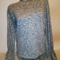 Зимна сива блуза р-р М/Л, снимка 2 - Блузи с дълъг ръкав и пуловери - 38526663