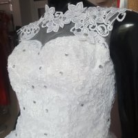 къса сватбена официална рокля с обем по поръчка, снимка 6 - Сватбени рокли - 26003371