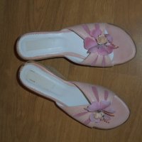 Дамски нежни розови чехли с висока подметка, № 38, , снимка 7 - Чехли - 30550719