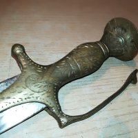 поръчан-колекционерски меч 60см-мед/месинг-внос швеицария, снимка 3 - Антикварни и старинни предмети - 29779552