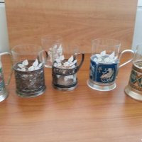 Руски термо чаши за чай за стакани подтакани, снимка 7 - Антикварни и старинни предмети - 31205198
