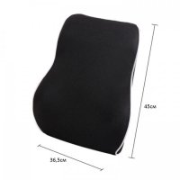Възглавница за гръб, за автомибил или стол, черна, снимка 2 - Аксесоари и консумативи - 40651862