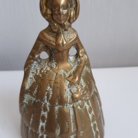 Стар бронзов звънец за прислуга -женска фигура, снимка 1 - Антикварни и старинни предмети - 34519787