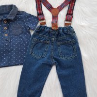 Дънки и блуза за бебе 6 месеца, снимка 8 - Комплекти за бебе - 38006823