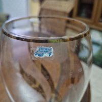 Красива кристална ваза Бохемия с позлата , снимка 4 - Антикварни и старинни предмети - 40851652