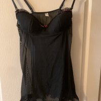 Страхотна черна еластична нощница тип комбинизон пижама  еротично бельо , снимка 1 - Бельо - 37007781