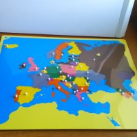 Монтесори пъзел Дървена карта на Европа със всички държави ВСИЧКИ ДЪРВЕНИ ИГРАЧКИ, снимка 8 - Образователни игри - 32027830