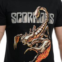 Нова мъжка тениска с дигитален печат на музикалната група Scorpions, снимка 2 - Тениски - 37699396