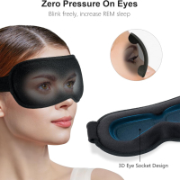 Gritin 100% затъмняващи маска за очи за сън, мека, удобна, ергономична, с нулево налягане, снимка 7 - Други стоки за дома - 44533821
