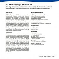 Синтетично двигателно масло FUCHS TITAN SUPERSYN 5W40, снимка 6 - Аксесоари и консумативи - 36880968