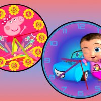 Стенни часовници за детска стая-забавни,с любим герой,със снимка , снимка 7 - Стенни часовници - 30626405