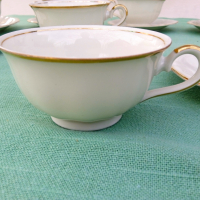 Фин немски порцелан к-т за чай Elfenbein Bavaria, снимка 8 - Чаши - 36402810