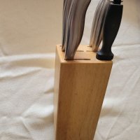 Професионални ножове с дървена стойка , снимка 8 - Прибори за хранене, готвене и сервиране - 40645706
