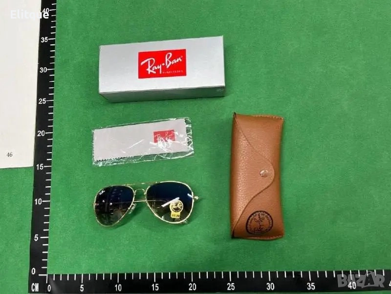 очила с черен обикновен калъф и Ув защита ray ban , снимка 1