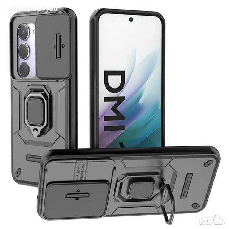 Удароустойчив Кейс RingCase с Капак за Xiaomi Redmi 15 4G, снимка 1