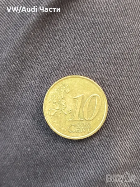 Монета 10 евро цента Франция 1999г. минт , снимка 1