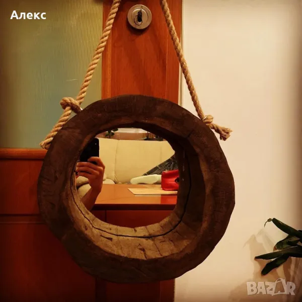 Масивно дървено огледало, снимка 1