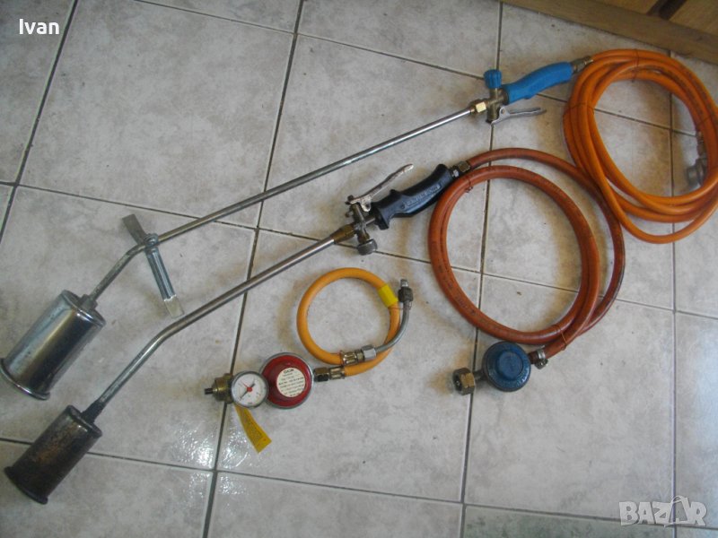 Газова Горелка 90см/70см-За Хидроизолации/Покриви-Италия-Маркуч 2/5м-Вентил 30/50mbar-Нов Вентил GOK, снимка 1