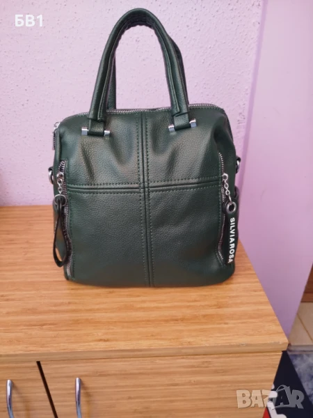 Дамска кожена раница , снимка 1