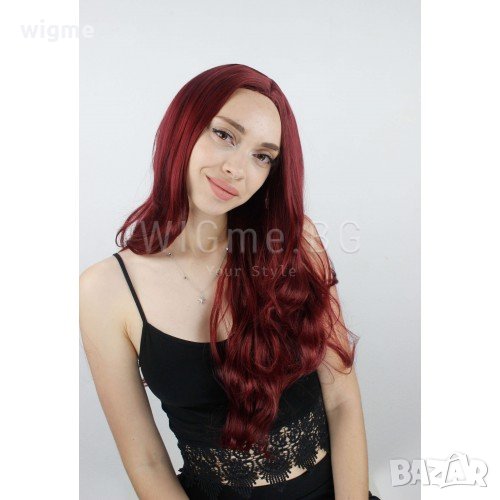 НОВА дълга червена на вълни перука Ребека , снимка 1