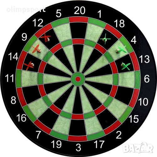 Магнитен дартс MAXI, 14.5 инча (36.8 см), Комплект с 6 стрели. , снимка 1