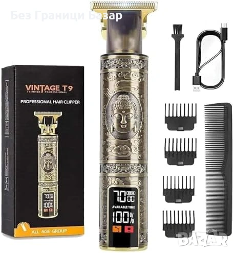 Нова Безжична машинка за мъже подстригване с титаниево T-острие USB-C, снимка 1