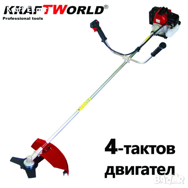 Четиритактов Бензинов Тример на KraftWorld + 9 ПОДАРЪКА, снимка 1
