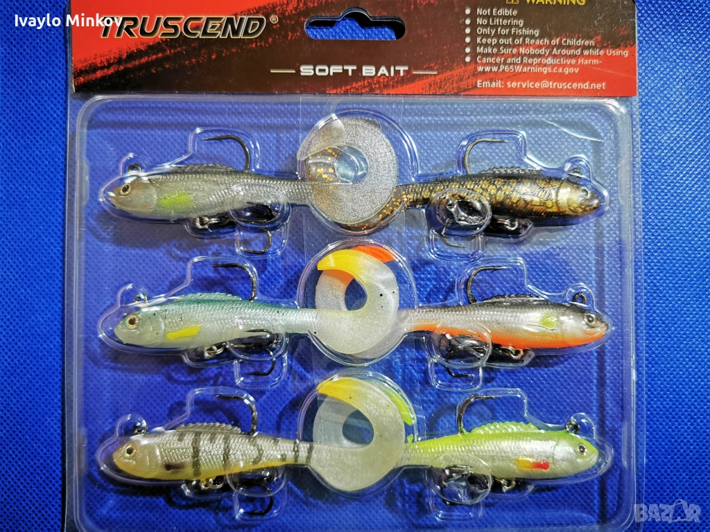 8.5см. 13гр. 6бр. Jig Силиконова примамка Truscend, снимка 1