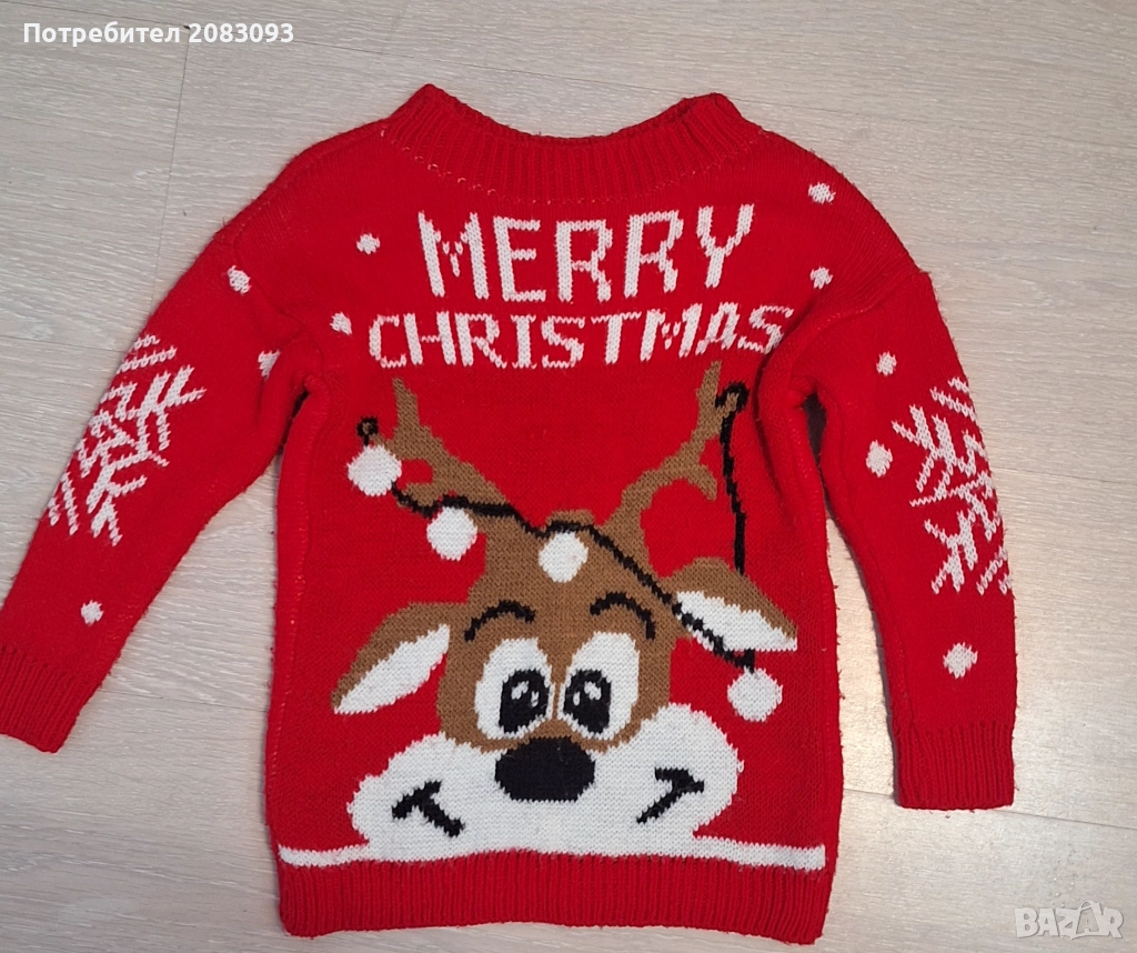Детска коледна блуза за 4г., снимка 1
