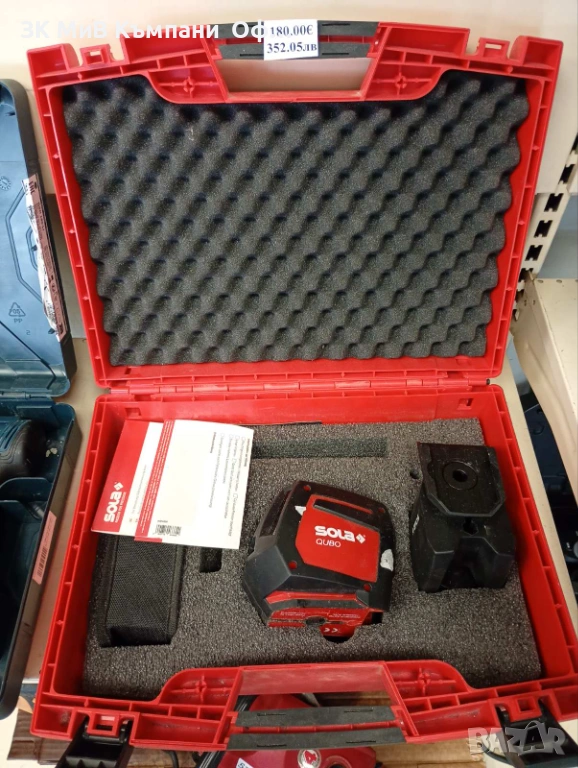 Лазерен нивелир Sola qubo 80 m, снимка 1