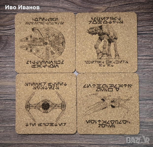 Комплект подложки за чаши (coaster) Star War, снимка 1
