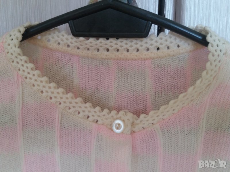 Уникална дамска жилетка с биета от плетена дантела, снимка 1