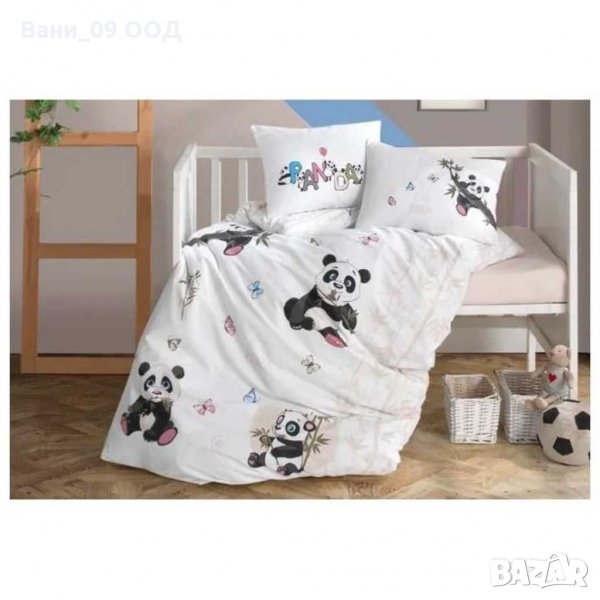 Детески спален комплект "Панда"-4 части 100%памук, снимка 1