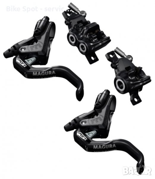 Magura MT Trail Sport HC 4/2-Piston Disc Brake Set Дискови Спирачки, снимка 1