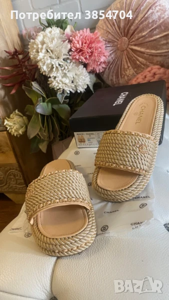 Чехли Шанел*н.38*Chanel braided slippers, снимка 1