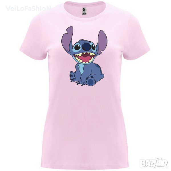 Нова дамска тениска със Стич (Stitch&Lilo) в розов цвят, снимка 1