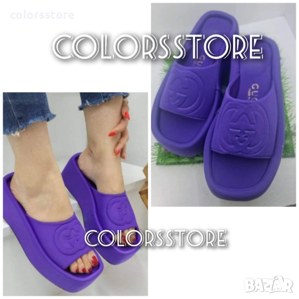 Лилави чехли код CL91M, снимка 1