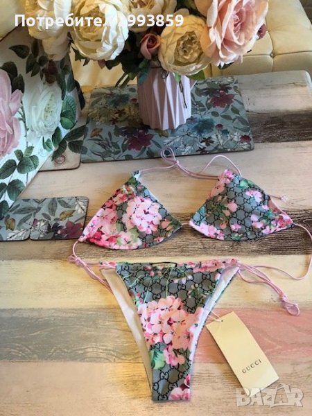 Бански бикини Гучи*м/Л*Gucci Blooms Supreme Floral Bikini , снимка 1