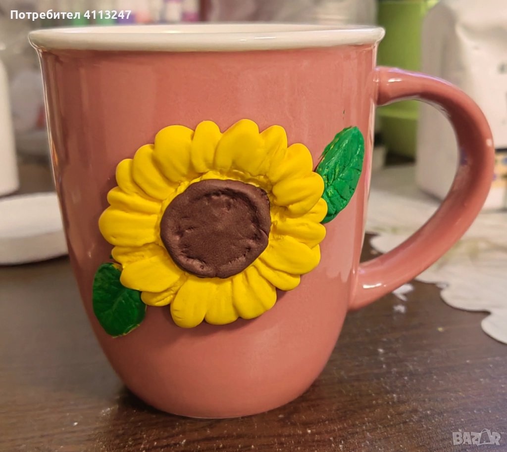 Чаша с полимерна глина ръчна изработка , снимка 1