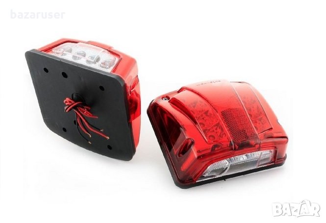 Плафон LED за регистрационен номер червен 24V (2бр.) -201002/250008, снимка 1