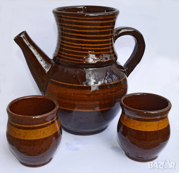 Керамичен сервиз Кана и две чаши, снимка 1