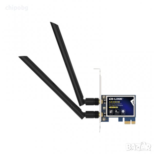 Безжичен мрежов адаптер LB-LINK BL-X50BT, PCI-E, 2400Mbps, Bluetooth, 2.4/5Ghz, 2 x 6dBi, снимка 1