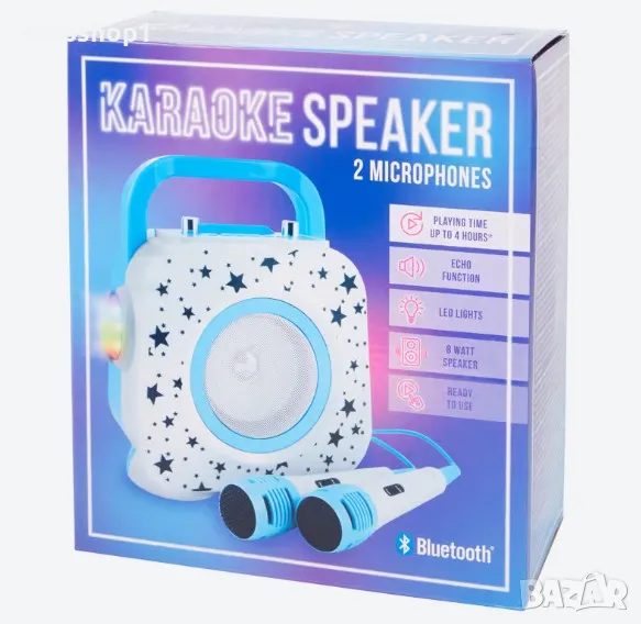 Bluetooth Караоке Колона с 2 микрофона , снимка 1