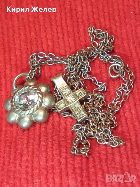 СРЕБЪРНО КРЪСТЧЕ и МЕДАЛЬОН с ЦИРКОНИ и СРЕБЪРНА ВЕРИЖКА СРЕБРО 925 ФИНО БИЖУ КОЛИЕ 25905, снимка 1