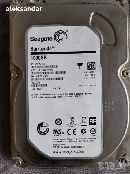 Продавам хард диск seagate 1TB , снимка 1