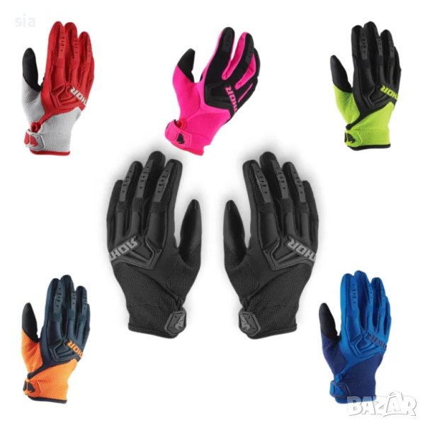 Мото ръкавици с Гуменото покритие на кокалчетата, 3 размера, снимка 1