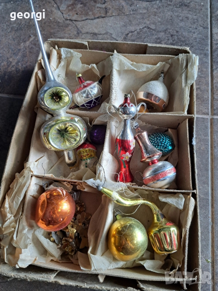 стари стъклени играчки за елха 28/3, снимка 1