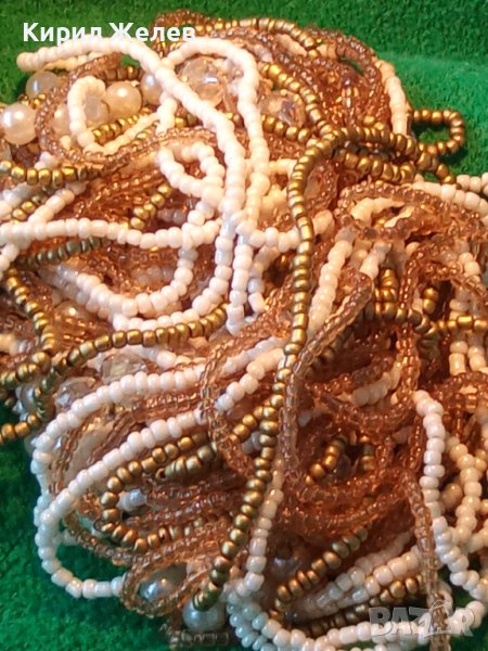 ВЕЛИКОЛЕПНА МЪНИСТЕНА ОГЪРЛИЦА ХИЛЯДИ РЪЧНО НИЗАНИ ЗВЕНА МЪНИСТА РЕТРО НАКИТ БИЖУ 34663, снимка 1